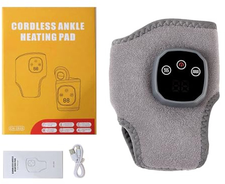 Knöchel Massagekissen,4-Stufen Elektrisch Wiederaufladbar,Fußwärmer Und Knöchelwärmer - Für Erwachsene Senioren Home Office Tägliche Arbeit Entspannung Linderung Weihnachten Vatertag