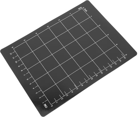 Milisten Magnetische Schneidematte mit Raster 14,92X19,68cm Schwarz Selbstheilend für Stanzmaschinen Zubehör zum Basteln Prägen und Quilten