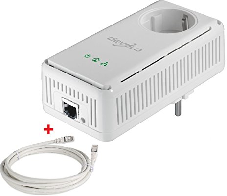 Devolo dLAN 200 AVplus Einzel-Adapter (1x LAN Port, Ergänzung, Powerline, Netzwerk aus der Steckdose) weiß