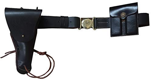 US WWII M1916 .45cal 1911 Pistolen Leder Holster, Gürtel, Ammo Pouch Set