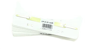 Q-Connect 1012500010 Heftstreifen und Aktenbinder PP 34 x 150 mm 25 Stück weiß