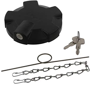 febi bilstein 06286 Tankdeckel abschließbar, unbelüftet mit Dichtung und Kette, 1 Stück, Schwarz