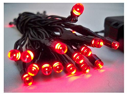 Best Artificial 30 Red LED Outdoor Battery 8 Multi-Function String Lights 3M Length Waterproof with Timer Party Christmas Fairy