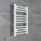 companyblue 400mm wide x 600mm high Heated Towel Rail Straight Flat White Bathroom Warmer Radiator Rack Central Heating