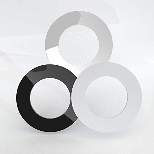 Focus Plastics ROUND DOWNLIGHT/SPOTLIGHT SURROUND/REPAIR BEZEL (75mm hole x 130mm hole, White)