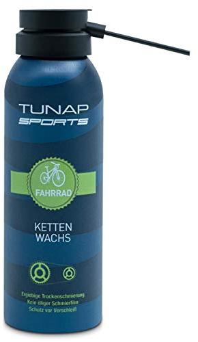 TUNAP SPORTS Kettenwachs mit Dosiersprühkopf, 125 ml | Fahrrad-Trockenschmierung Spray für die Kette auf Wax-Basis | für MTB, Rennrad