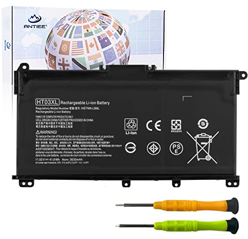 ANTIEE HT03XL Laptop Battery Compatible with Pavilion 14-CE 14-CF 14-cm 14-CK 14-DF 14-DH 14-MA 14Q-CS 14Q-CY 15-CS 15-DA 15-DB 15-CW 17-by 17-CA 240 245 250 255 G7 340 348 G5 L11119-855 L11421-421