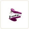 LB Office 8298 D-Clip, Ôte-agrafes, Verrouillage, Bi-matière inox/ABS anti-glisse, Noir