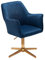 FineBuy Schreibtischstuhl Samt Design Drehstuhl mit Lehne, Schalenstuhl 120 kg Höhenverstellbar, Arbeitsstuhl ohne Rollen, Stuhl Schreibtisch Home-Office Drehbar