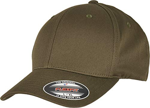 Flexfit Unisex-Adult 6277OC-Flexfit Organic Cotton Baseball Cap, Burnt Olive, L/XL
