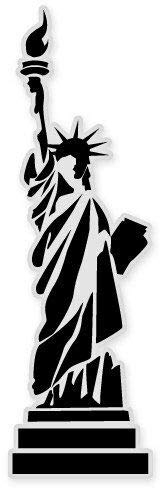 15cm! Klebe-Folie Wetterfest Made-IN-Germany Freiheitsstatue NYC L1016 UV&Waschanlagenfest Auto-Aufkleber Sticker Decal