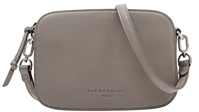 Liebeskind Berlin Umhängetasche Luka – Cross-Body Bag aus Leder mit verstellbaren Schulterriemen – kleine Schultertasche, Fächer mit Reißverschluss – Shoulder Bag, 14.5 x 20.5 x 7 cm,Honey Grey
