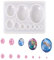 Boutigem Cabochon Gem Resin Silicone Mold Oval Dome Epoxy Resin Mould for DIY Jewelry Pendant Bracelet Necklace Earring Art Craft Making