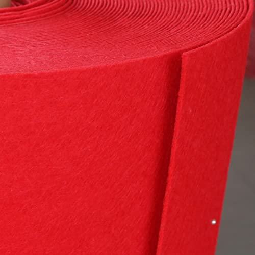 Yimihua 2mm Dicker Filz Stoff, Filzstoff Bastelfilz Farbig Filz Blätter Vliesstoff 100 x 100 cm Kinder DIY Zubehör zum Handwerk Nähen Projekte(Color:rot)