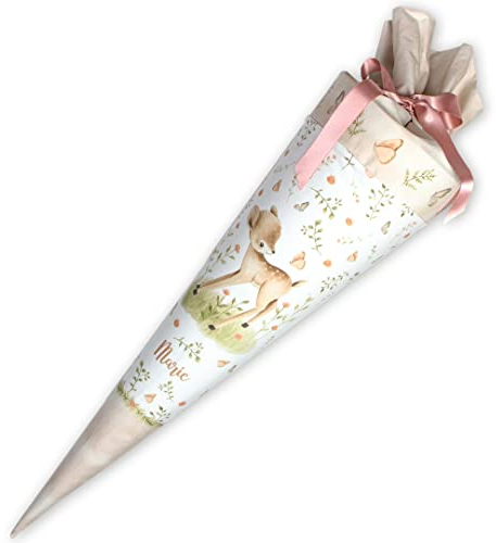 Dein Lieblingsteil Stoff-Schultüte mit Namen REH | FABULOUS FOREST Zuckertüte 70 cm