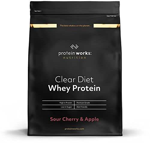 Protein Works - Clear Diet Whey Protein Isolate Powder, Refreshing High Protein Drink, 40 Shakes, Sour Cherry & Apple, 1kg