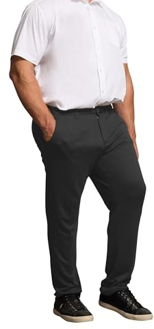BadRhino Big & Tall Stretch Trousers - Men's - Plus Size Curve Black