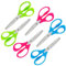 CCR Kinderschere,5/13 cm Komfortgriffe Schere für Kinder,Sicherheitsschere für Kinder zum DIY-Schnitt Decoupage,Blau/Grün/Rosa, Stumpfe Spitze,6er-Pack
