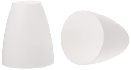 LABRIMP Kunststoff Lampenschirm Abdeckung 2 Stück Flacher Ersatzschirm mit 30mm Mittelloch Lampenschirm für E14 Tischlampe Wandlampe Pendelleuchte Geeignet für Zuhause Hotel Schlafzimmer Arbeitszimmer