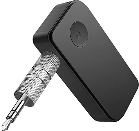 CGZZ 044 Upgraded Bluetooth Wireless 5.0 Receiver, Wireless Audio Adapter 10 Hours Battery Life, for Hands-free Call, Wired Headphones, Speaker, Car Stereo System Music, black