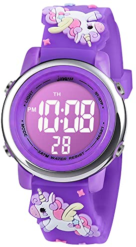Vicloon Digitale Uhr für Kinder - Wasserdichte Silikon Armbanduhr, Sportuhr mit Wecker, Datum, Stoppuhr, LED-Lichter für Jungen und Mädchen