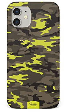 Tirita Phone Case Compatible with iPhone 13 Mini, Hard Cover Snap-On [04 - Neon Yellow]