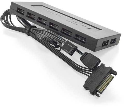 Raijintek RJK 5V DRGB-PWM Control Hub, 8× ARGB & 8× PWM Fan Controller, 25 Beleuchtungsmodi, Mainboard-Sync oder Standalone, Steuerhub für 5V Addressable RGB Lüfter