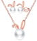 Yumilok Collana da donna in argento Sterling 925, con perle, coniglio, oro rosa, con ciondolo per donna, San Valentino