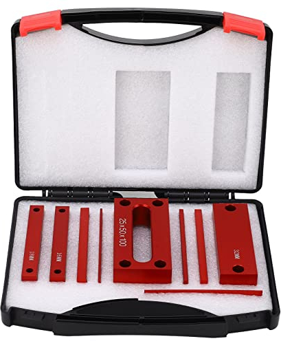 9-teiliges Aluminium-Höhenmessblock-Set, Einstellblöcke, Holzbearbeitungs-Einstellblöcke, Höhenmessblock-Set für Oberfräse und Tischkreissägen-Zubehör, Holzbearbeitungs-Einrichtung