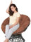 Hsivtns Papasan Sitzauflagen GartenmöBel,Sessel Kissen Runder Papasansessel Sitzauflagen Handgefertigt Polster für Hollywoodschaukel,Coffee Color,180×180cm