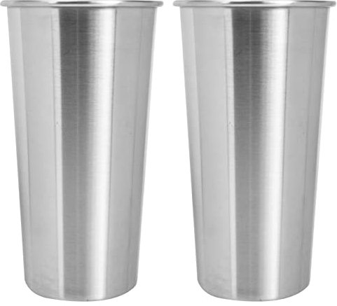 Alipis Kaffeetassen 2Pcs Bierbecher Gebrochen- Resistente Bierbecher Saft Trinkbecher Metalltrinkgl? für Bar Home Restaurant Silber Kaffeebecher