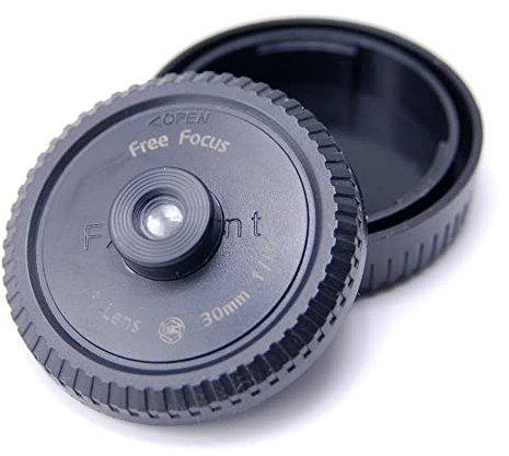 30MM Resin Lens Camera Body Cap F10 Pancake Lens Wide Angle Ultra Thin Focus Free for Fujifilm (FX Mount)
