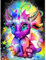 ParNarZar 5D Diamant Painting bilder 30x40cm Bunt Regenbogen-Dinosaurier, Klein Eckige Steine DIY vollbild set für Eingangshalle, Treppe, Küche, Speisesaal, Wohnstub, Schlafzimmer