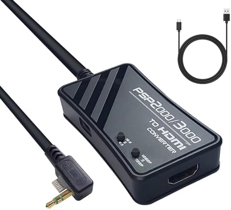 WNNZVCC PSP2000/PSP3000 to HDMI Converter, HDMI Cable for PSP2000/PSP3000 Handheld Console.