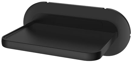 PlusAcc Wandhalterung für Google Nest Hub 2 & Show 5- Halterung für andere Kleiner Lautsprecher platzsparende Lösung (Schwarz)