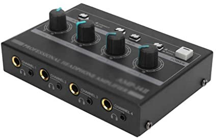 SilteD DLOETT Headphone Amplifier 4-Channel Ferroalloy Mono/Stereo Monitor Set AMP-i4 (100-240V) Chargeable Headphone Amplifier