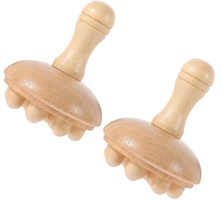 Beavorty 2stücke Holzkamm Für Kopfhautmassage Ergonomisch Designed Mit Massagekopf-akupunkturpunkten Glatten Und Dichten Kammzähnen Zum Entwirren Für Und Entspannende