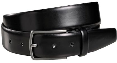 FENIX NEW YORK Gürtel Herren Farbe Jet Black Größe 95 cm, nickelfreie Schnalle 35 mm breit, nachhaltiger, kürzbarer & verstellbarer Herrengürtel, perfekt für Anzug & Jeans