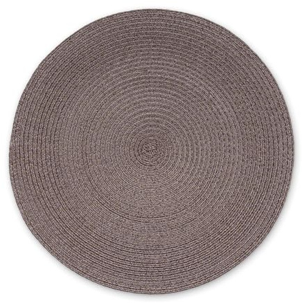 Continenta Geflochtenes Tischset, graublau, ø 38 cm, 1 Stück, Natur-ähnliche Kunstfaser, hitzebeständiger Untersetzer, abwaschbar