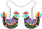 HUAGEO Acryl niedlich bunte Henne baumeln Ohrringe Cartoon Huhn Bauernhof Tiere Neuheit Schmuck für Frauen Charms Geschenke Zubehör (Multi)