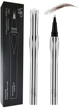Dünner Augenbrauenstift, wasserfester Augenbrauenstift, Definierender Bleistift-Augenbrauenstift, Augenbrauenstift wasserfest, Brow Pen Eyebrow Liner 2 Tip, langlebige Augenbrauenstifte