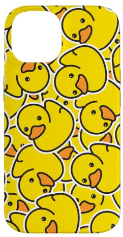 Hülle für iPhone 14 Lustiges Entenmuster | niedliches gelbes Gummi-Enten-Design