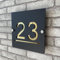 Personalized 3D Black and Gold Acrylic House Number Plaque, Floating Numbers with Address, Indoor and Outdoor Door Plaque, Ideal for Home, Hotel, Apartment, Shop