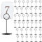 MAKTSAM 40 PCS Table Number Holders, 3.35 Inch Elegant Black Place Card Holder Stands, Table Photo Holders for Wedding Party Restaurant Table Decorations