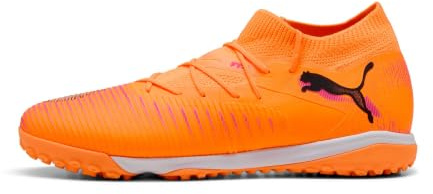 PUMA Chaussures de Football Future 8 Match TT Unisexe 47, Heat Fire Black Ravish Orange Pink