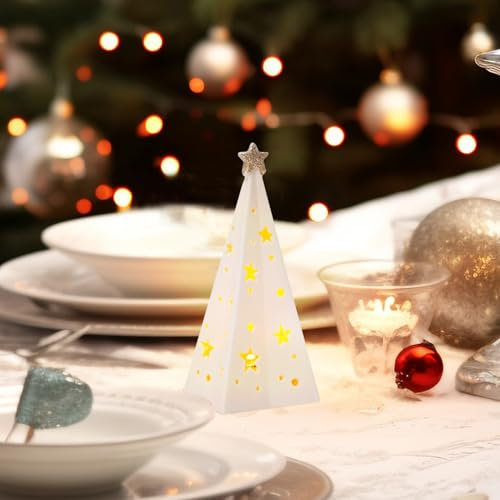 Weihnachtsdeko Led Lichthäuser Weisse Häuser Teelichthalter Weihnachtsdorf,Lichthaus Weiss Deko Häuser,Weihnachtshaus Beleuchtet Keramik Weiß Windlicht Haus Weihnachtshäuser Weihnachten Deko (11)