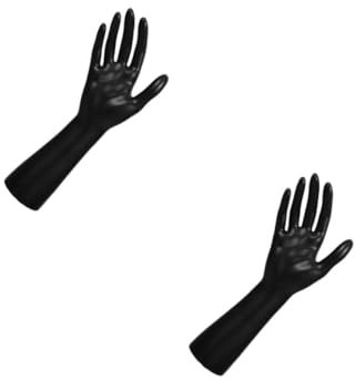 iplusmile 2St Handmodell-Requisiten Schmuckständer Handmodell schwarz Schmuck Präsentationsständer Halsketten Halter Deko-Handmodell Handschmuckhalter Hand Schaufensterpuppe PVC Black