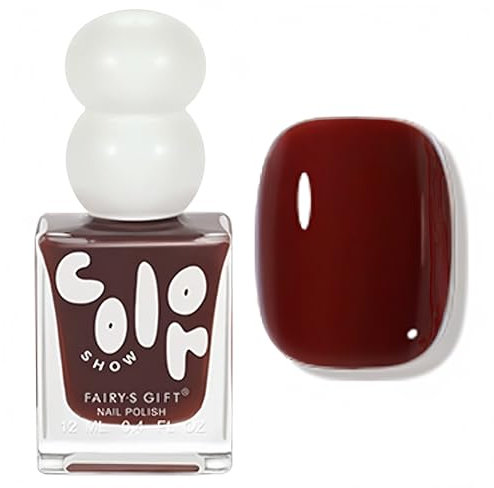 Red Nail Polish - 12ML Dark Red Nail Polish - No UV Needed & Long Lasting & Chip Resistant & Quick Dry Nail Varnish - Burgundy Nail Polis For Women Girls DIY Nail Art Manicure Decorations At Home