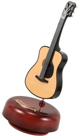 Warmhm Klassische Spieluhr in Gitarrenform mit Aufziehmelodiebox aus ABS