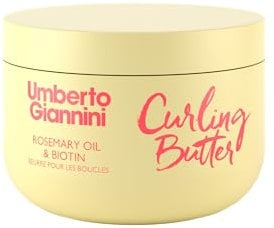 Umberto Giannini Strong Curls Rosmarinöl Lockenbutter für lockiges, lockiges, welliges Haar - Inklusive Biotin - Sulfatfrei + Vegan